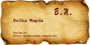 Belba Magda névjegykártya